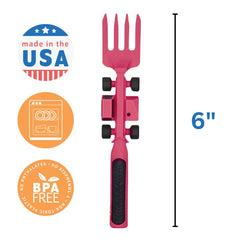 Constructive Eating USA-made dinnerware highlights sturdy design for daily toddler dining.