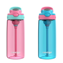 Contigo Aubrey bottle Azalea-Jade lid view for easy, spill-proof sipping.