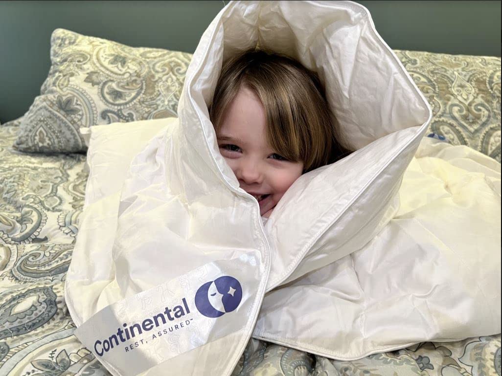 Continental Bedding duvet insert layering example with duvet cover for a tidy bed
