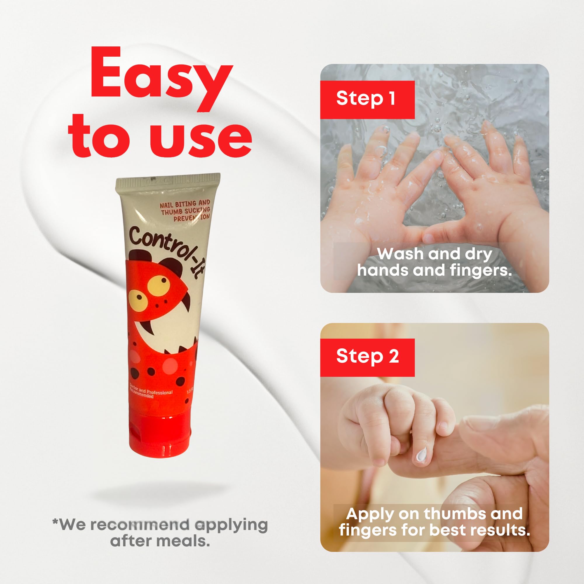 Control-It child using the cream demonstrates safe, kid-friendly habit support