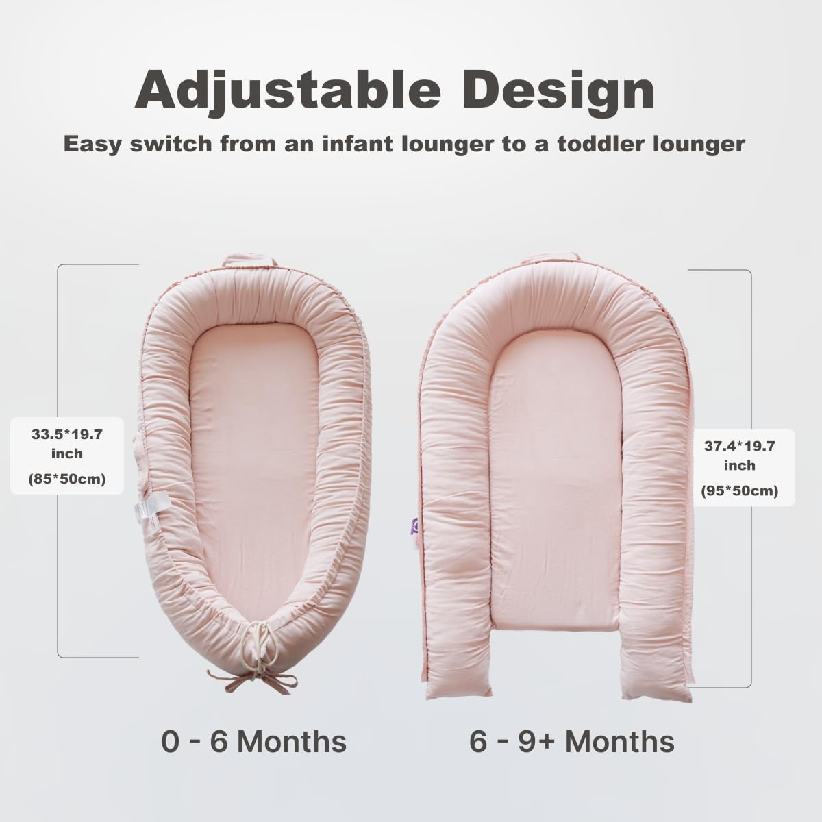 CooCooBaby baby nest cover Mistyrose Corduroy offers cozy hug-like support