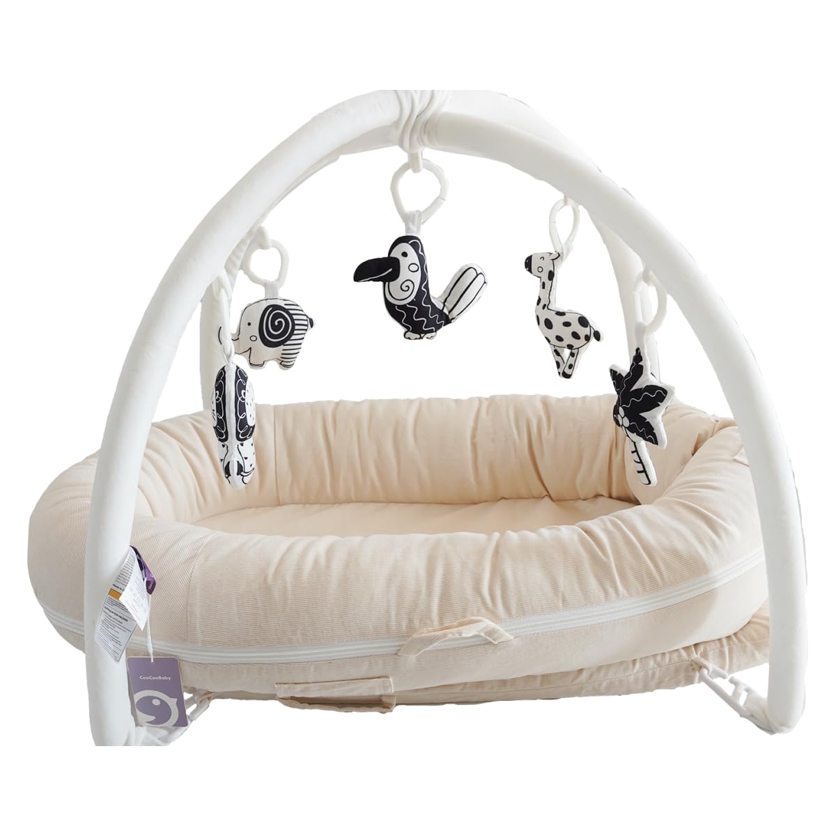 CooCooBaby Deluxe Infant Lounger cocoon design creates a secure, cozy lounging space.