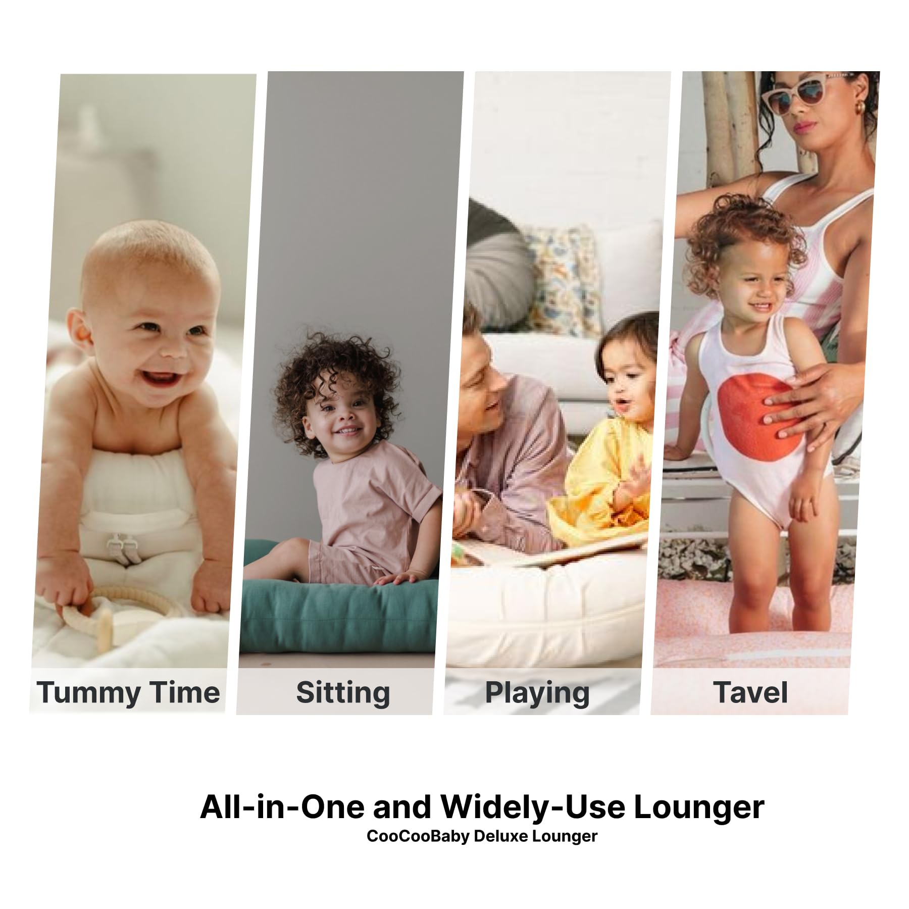 CooCooBaby lounger adapts for home, travel, or quick setups.