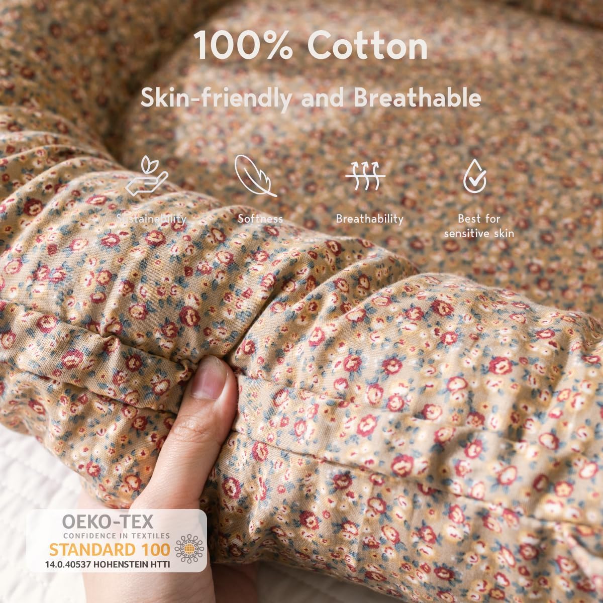 CooCooBaby machine-washable double-sided cover offers easy care and versatile styling.