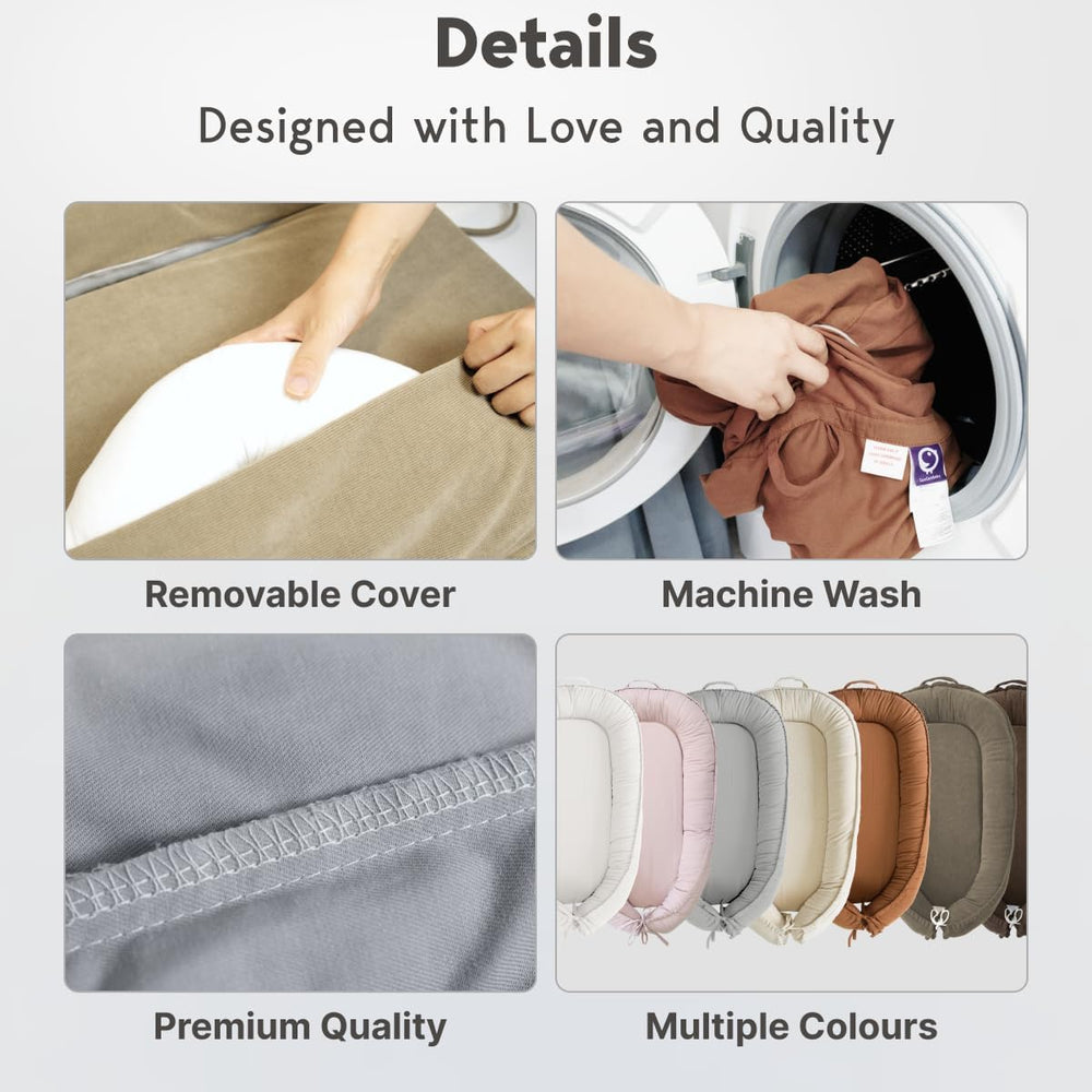 CooCooBaby Safety-certified lounger demonstrates premium materials and non-toxic comfort