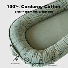 CooCooBaby infant lounger in use for tummy time demonstrating secure supported play.