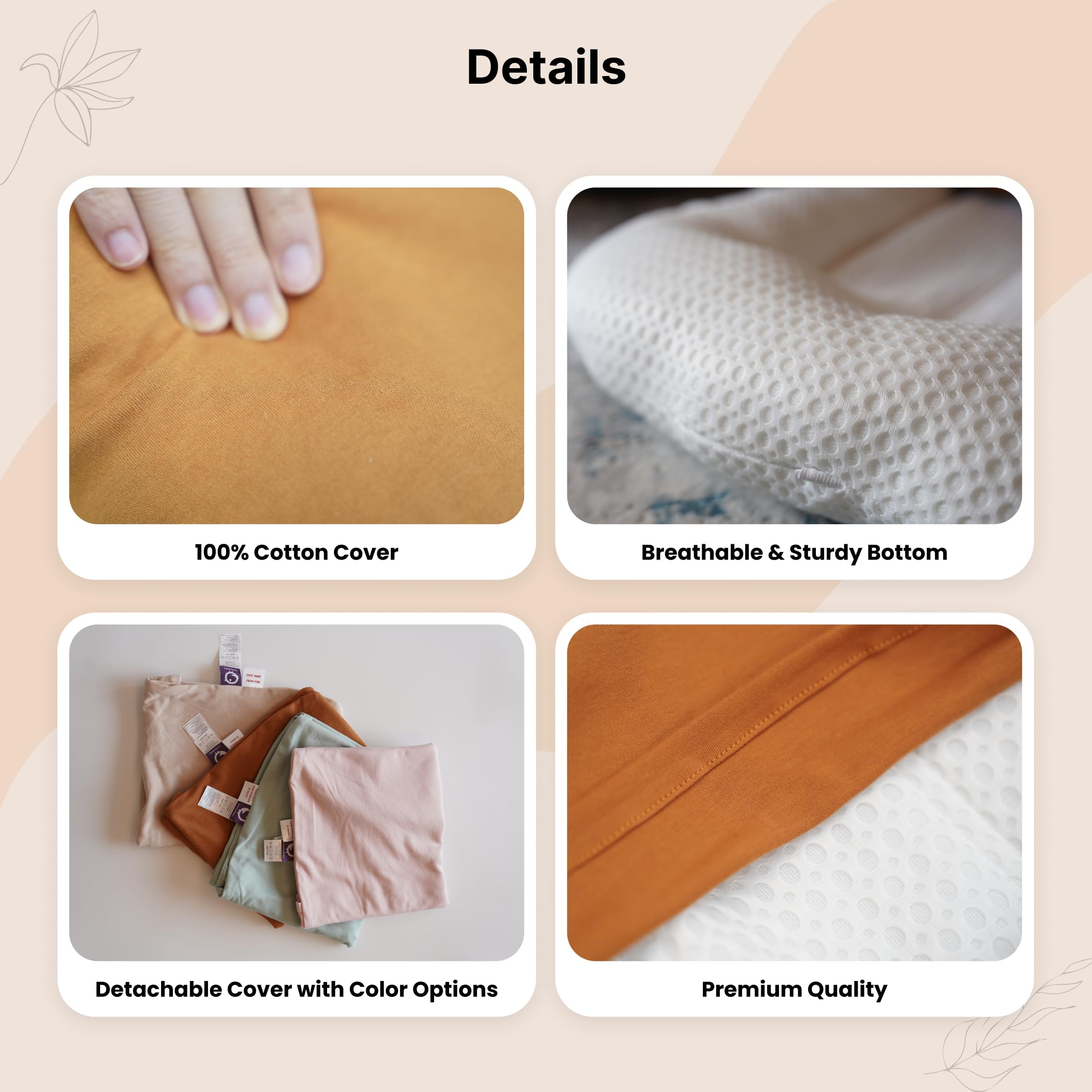 CoocooBaby infant lounger supports growth from newborn to 12 months.