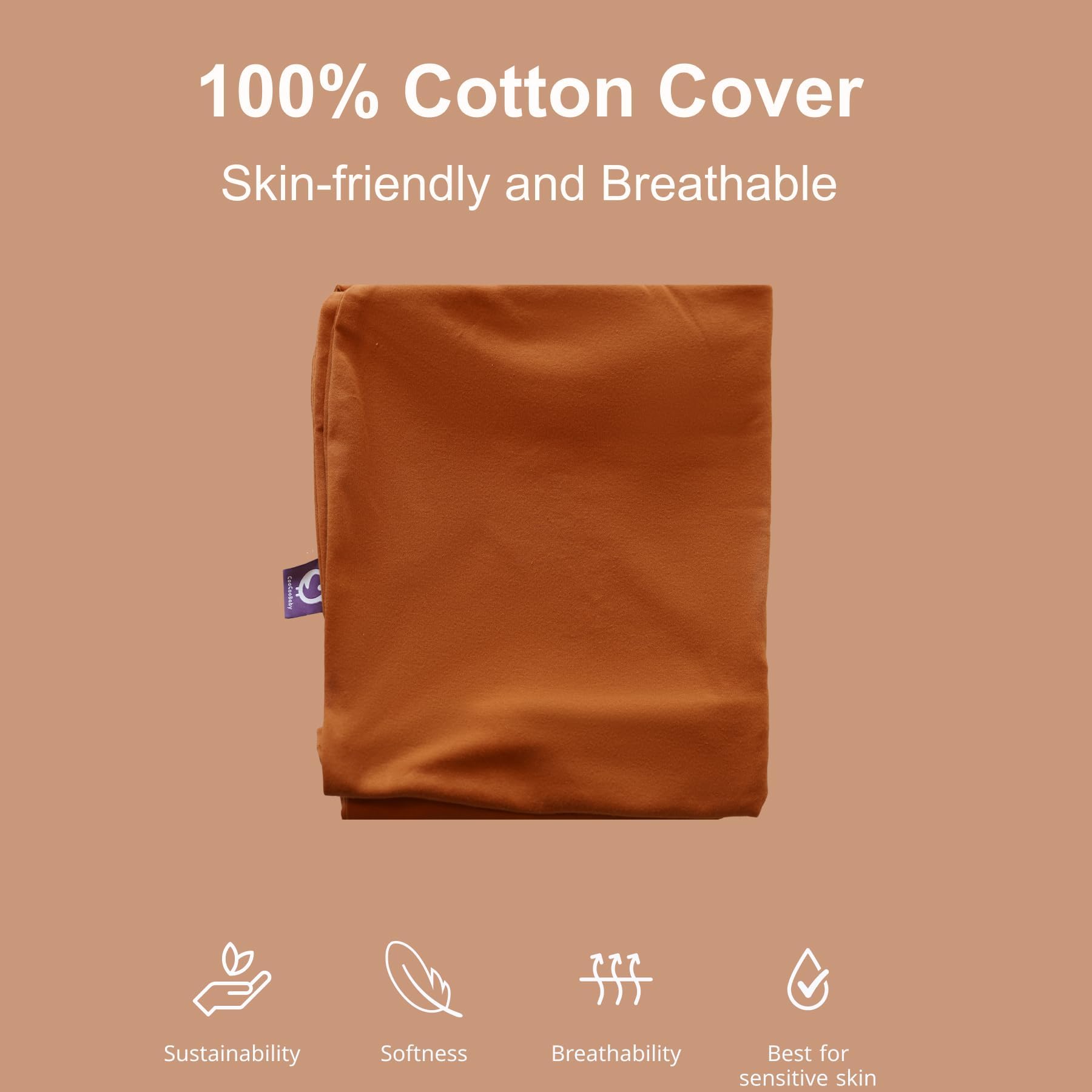 CooCooBaby lounger cover compatible with the Organic Infant Lounger for easy upgrade.