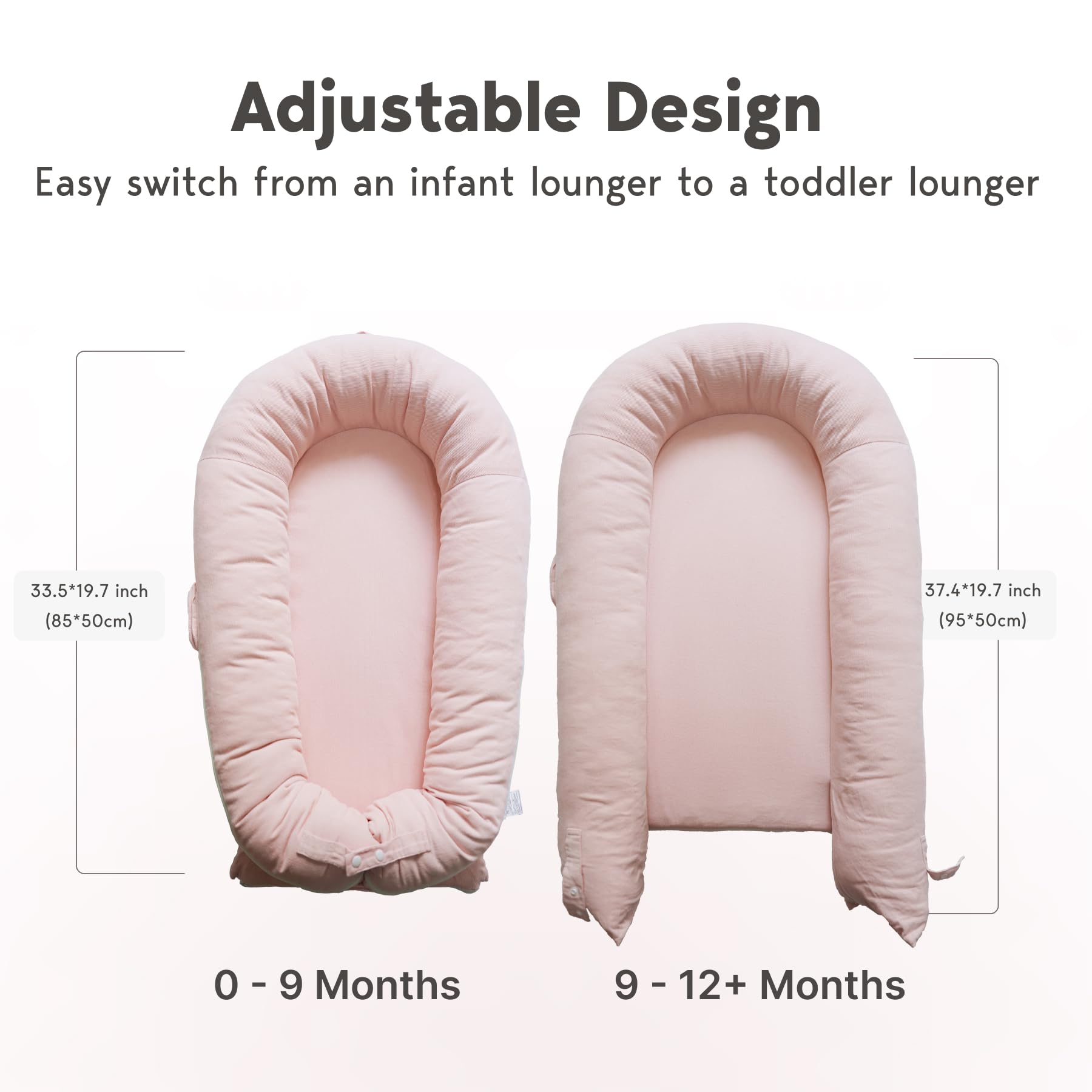 CooCooBaby Lounger Cover machine-wash ready — simple spills cleanup keeps nursery tidy.