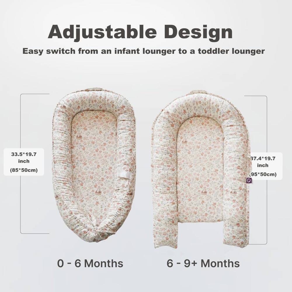 CooCooBaby nest cover soft cotton texture ideal for sensitive-skin comfort.