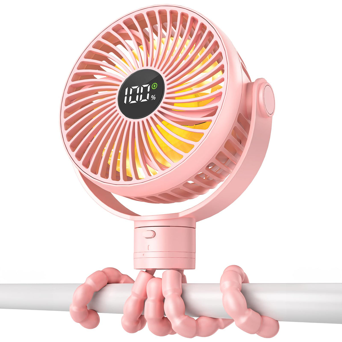 Coohea portable stroller fan clip-on keeps baby comfortable during strolls with gentle airflow.