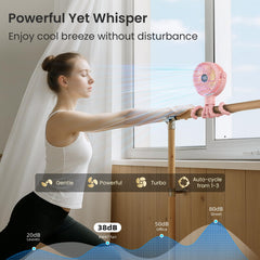 Coohea portable-stroller-fan-night-light shows soft lighting for nighttime checks.