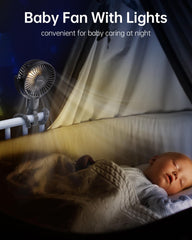 Coohea stroller fan 360 rotation head for perfect baby comfort from any angle