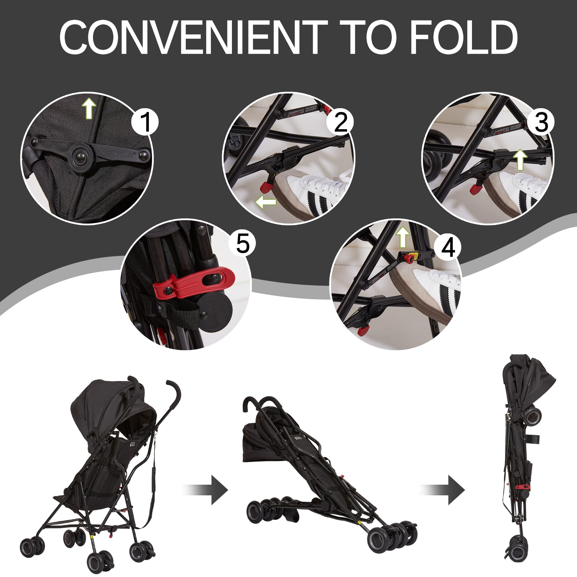 Cool Kids sunshade feature blocks sun during outdoor outings