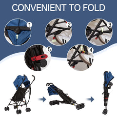 COOL KIDS Baby Portable Stroller sunshade extended for shade and comfort.