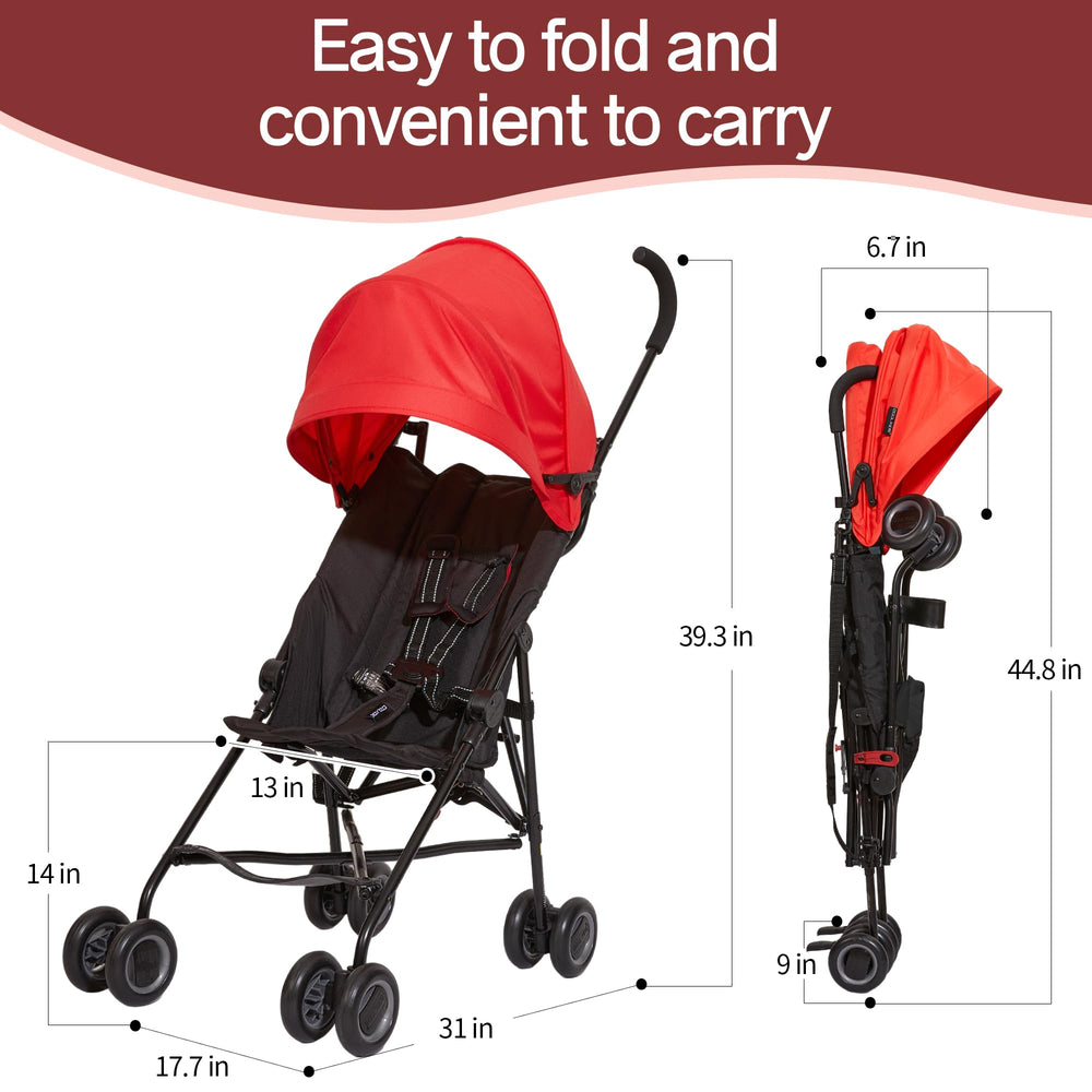 Cool Kids stroller highlights anti-pinch safety belt for secure seating.
