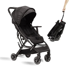 COOL KIDS stroller folding mechanism showing quick one-handed action for travel.