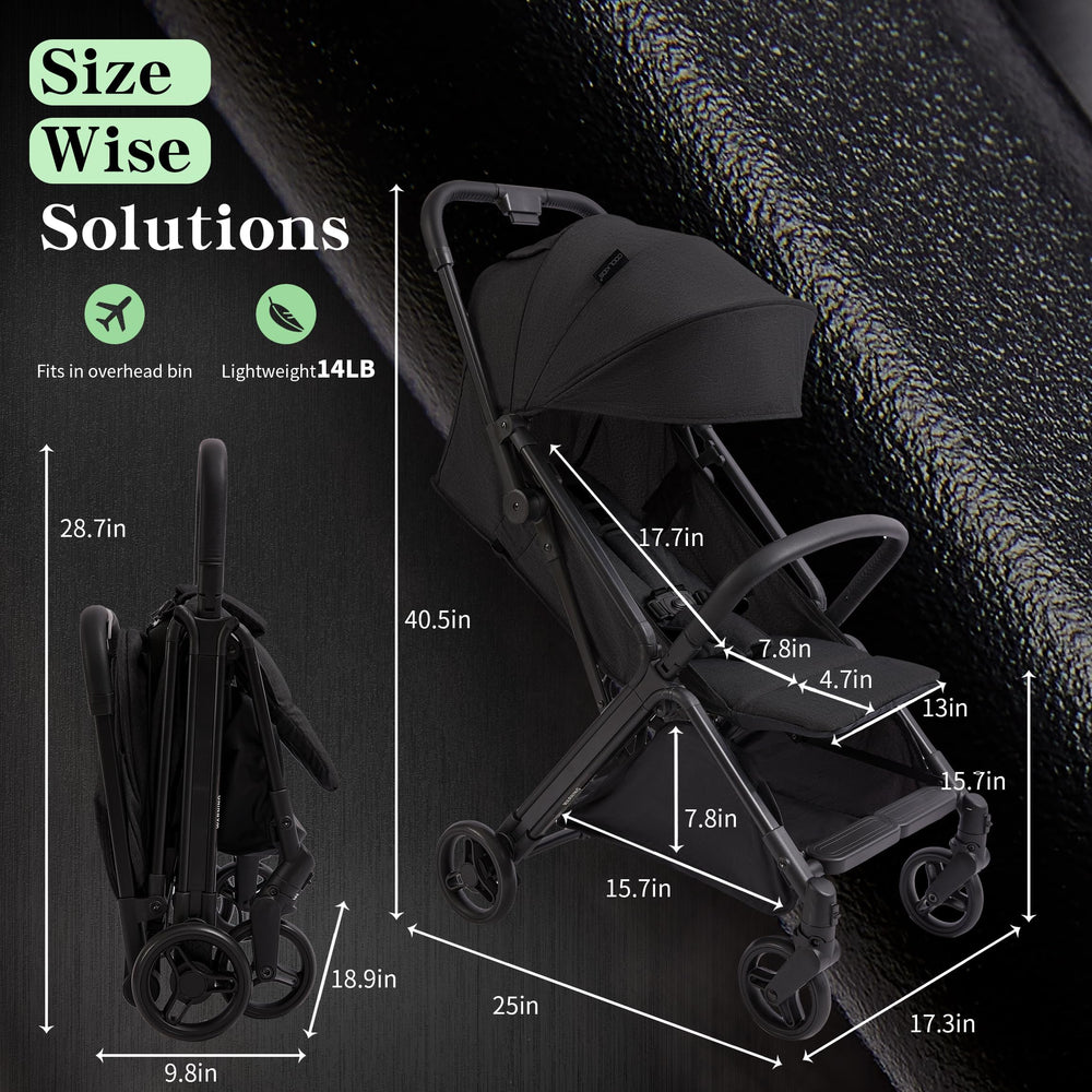 COOL KIDS travel stroller weighs 13 lbs for easy carrying.