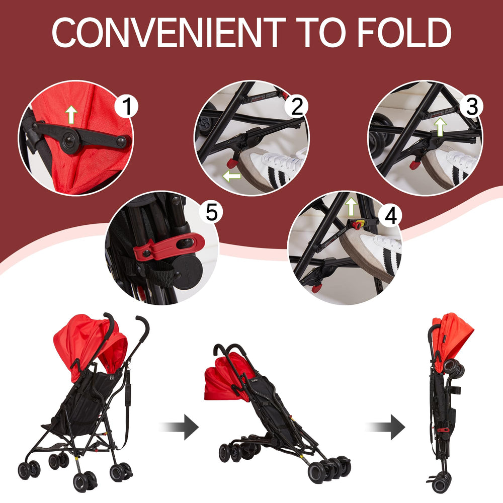 Cool Kids umbrella stroller with adjustable backrest for comfortable reclining.