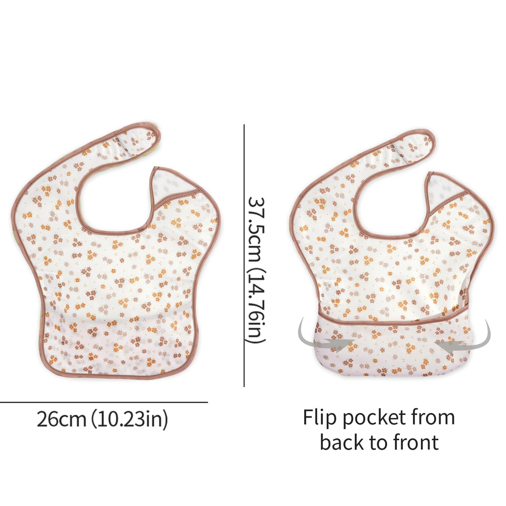 CoolaPeach bibs waterproof fabric close-up highlights durable spill-proof material