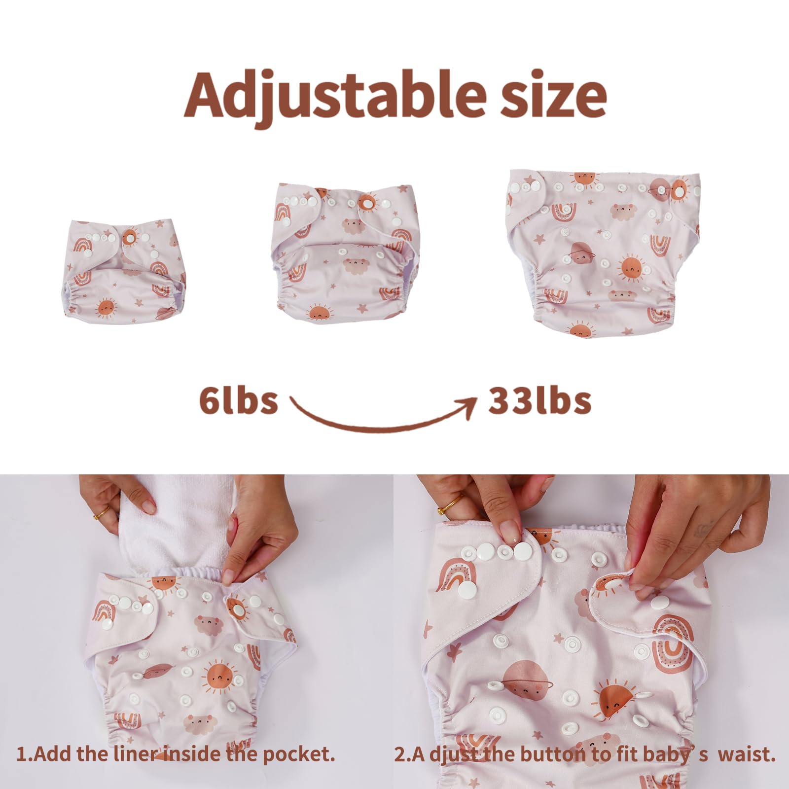 CoolaPeach microfiber inserts 6pack boost absorbency for dry comfort.