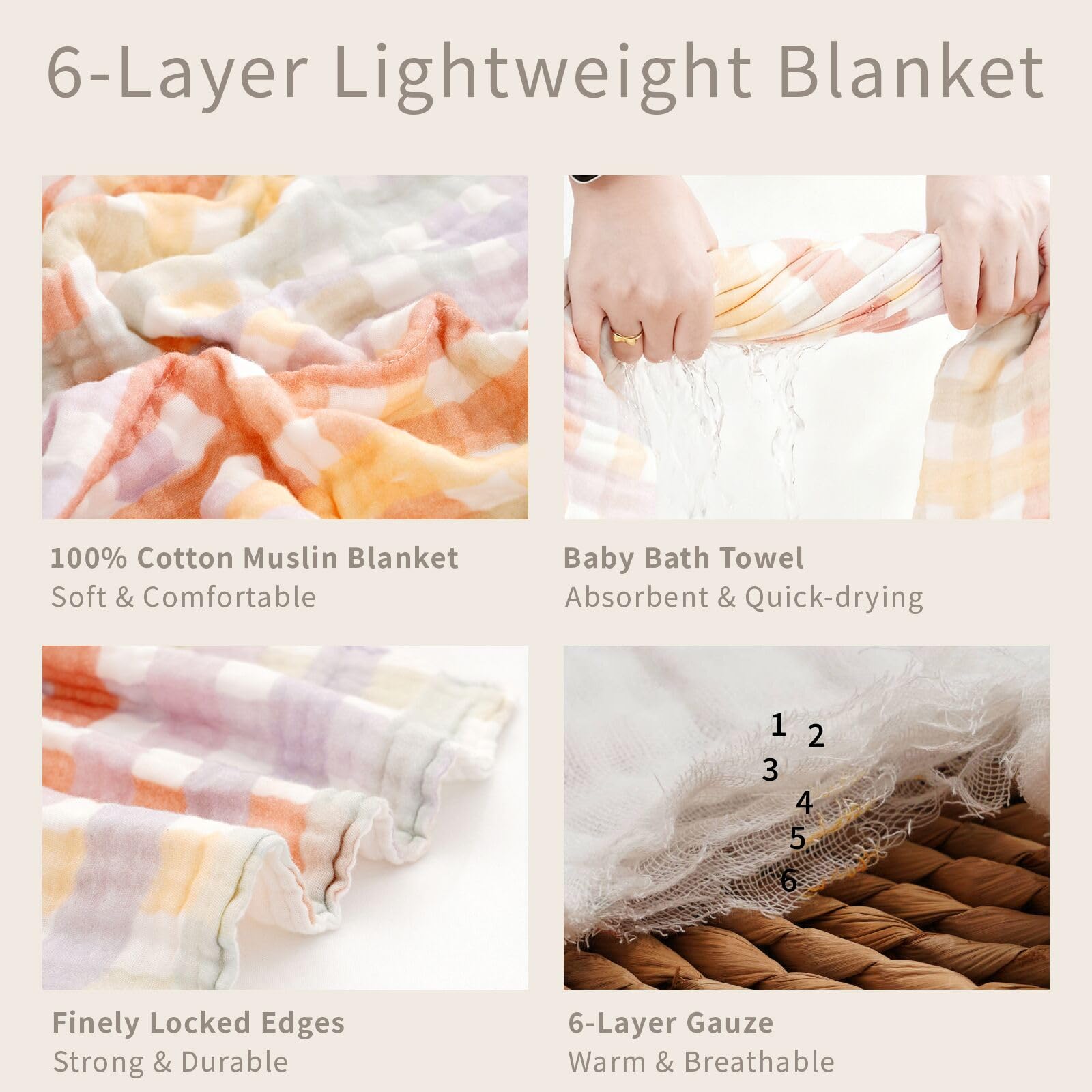 CoolaPeach durable, machine-washable swaddle stays soft after many washes.