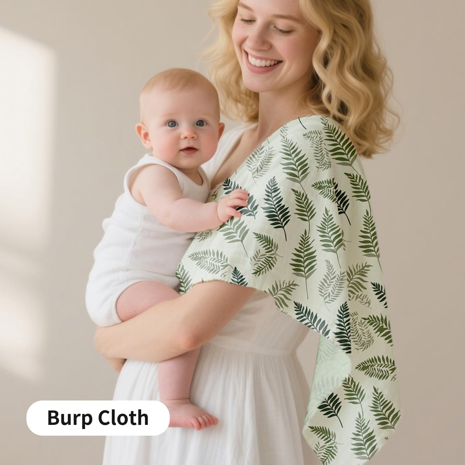 CoolaPeach muslin swaddle baby-changemat provides light surface for quick changes