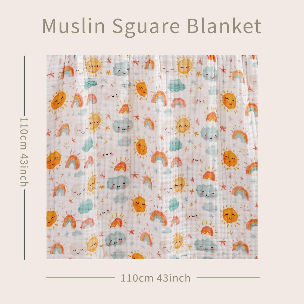 CoolaPeach muslin swaddle blanket bubble structure highlights airy comfort
