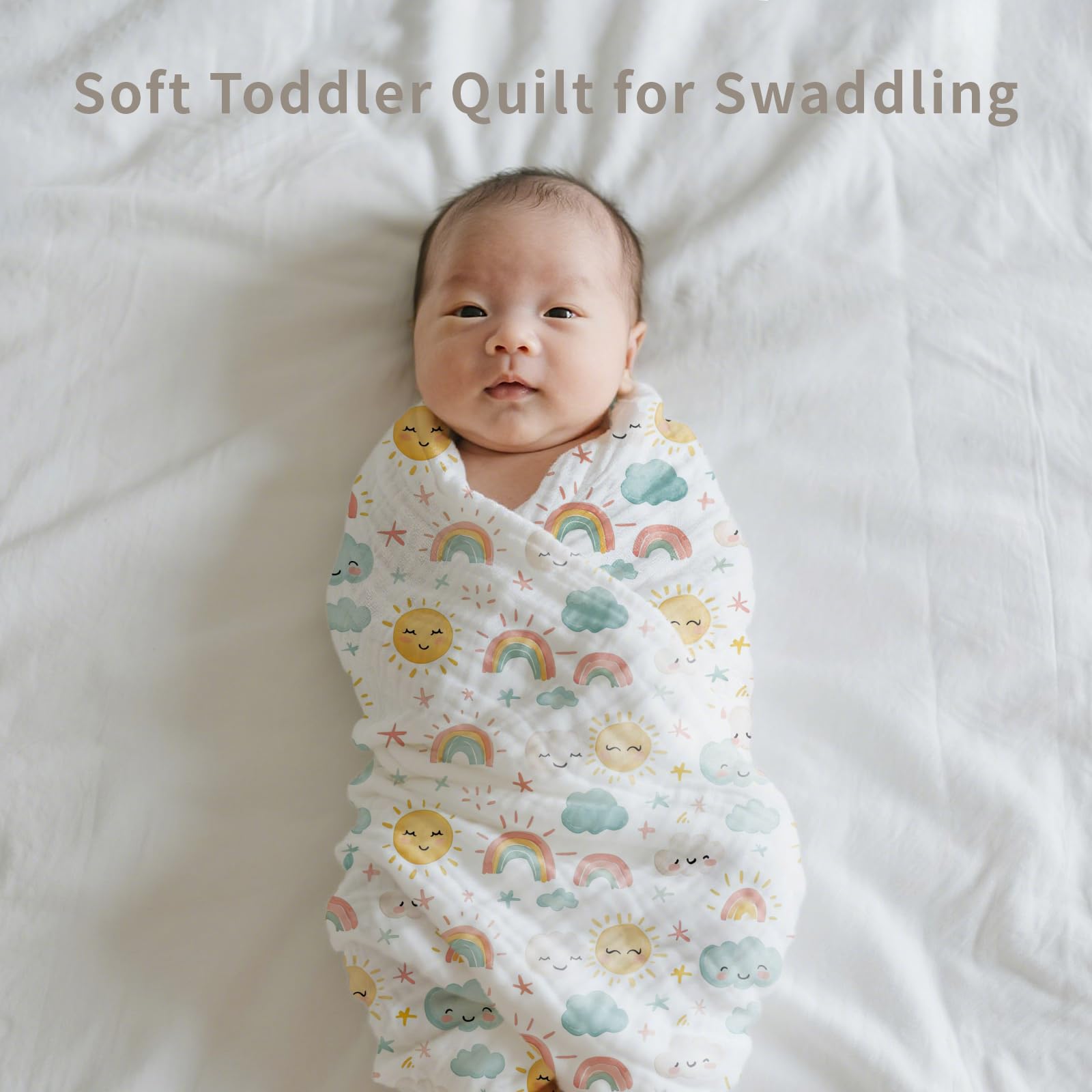 CoolaPeach muslin swaddle blanket durable and machine washable design