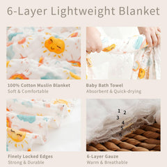 CoolaPeach muslin swaddle blanket soft texture with velvety feel