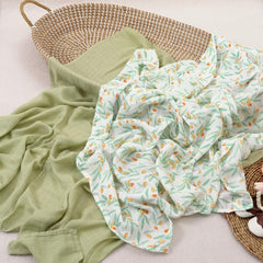 CoolaPeach muslin swaddle breathable-fabric highlights airy fabric ideal for quick, cozy newborn naps