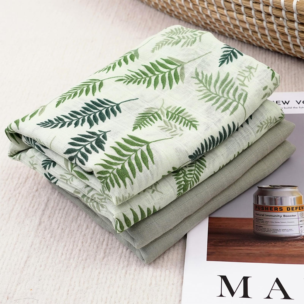 CoolaPeach muslin swaddle soft-texture-touch displays light, airy fabric for all-day comfort