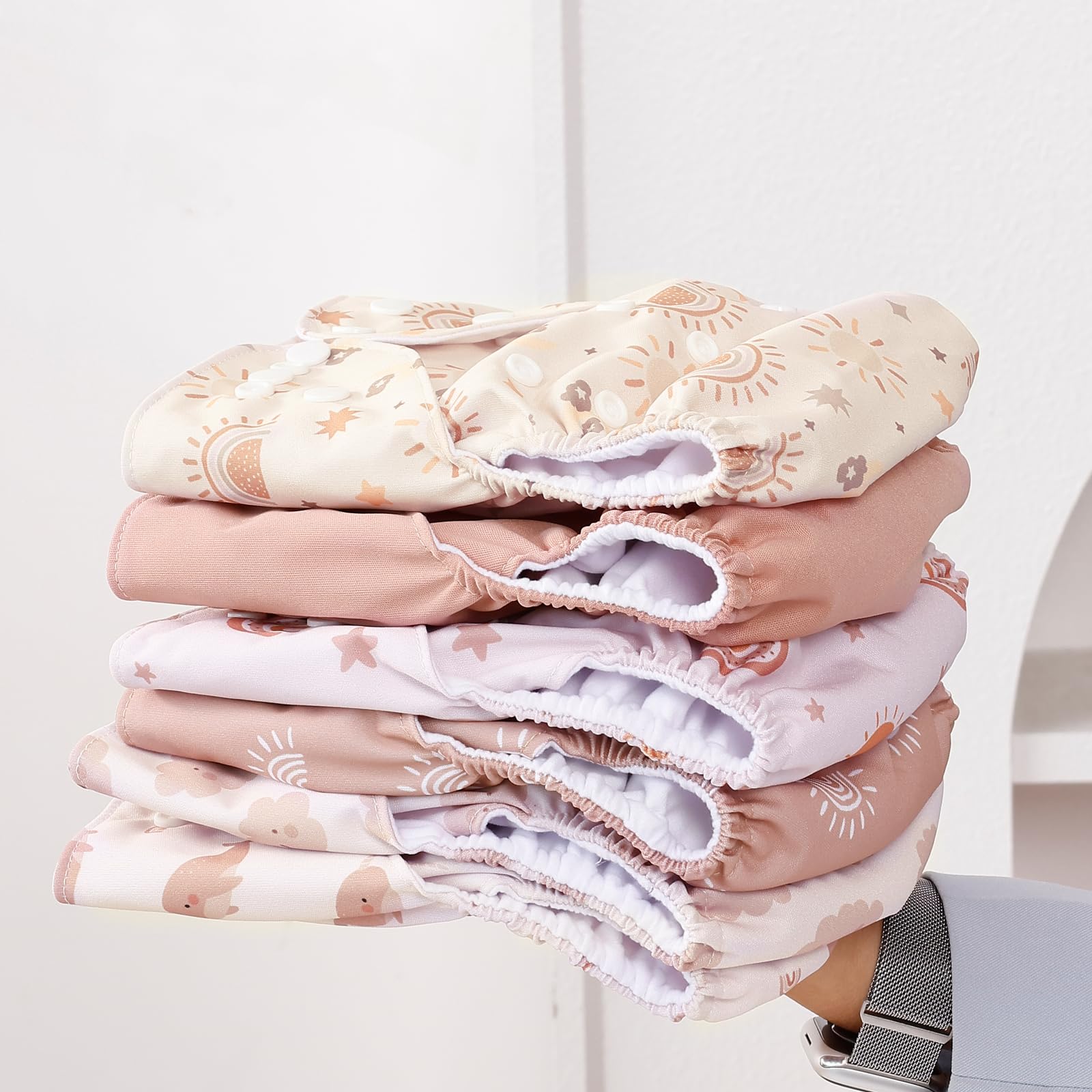 CoolaPeach soft-breathable fabric highlights gentle touch on baby's skin.