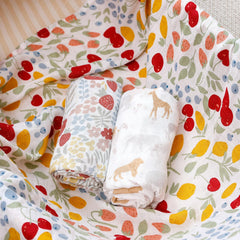 CoolaPeach swaddle nursing cover image: demonstrates versatile use as a nursing shield.