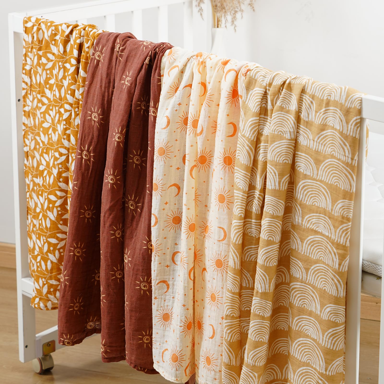 CoolaPeach swaddle-stroller cover yellow floral print breathable shield