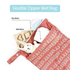 CoolaPeach foldable wet bag saves space in luggage and drawers.