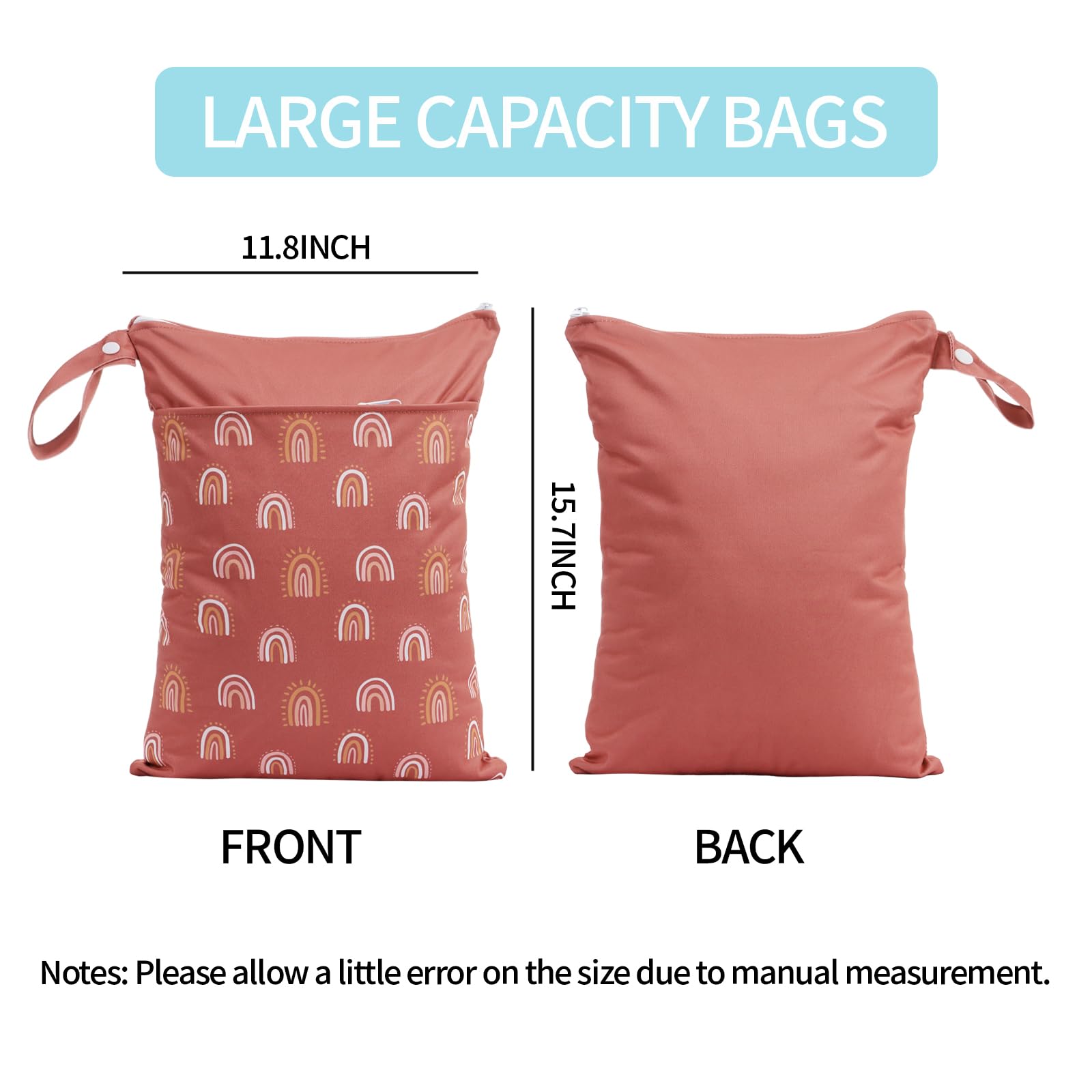 CoolaPeach wet bag with stroller-hanging loop keeps hands free during outings.