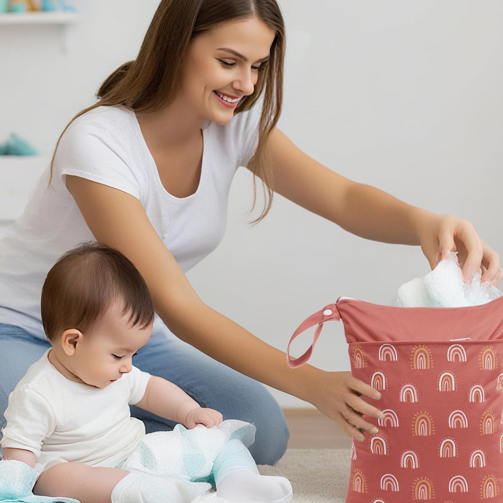 CoolaPeach fits 5–7 diapers in each bag for daycare trips.