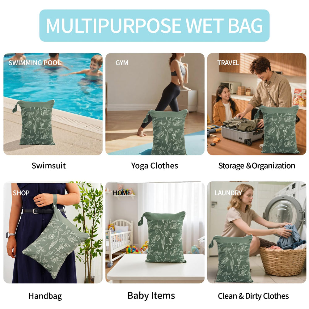 CoolaPeach 11.8 by 15.7 inch bag holds multiple diapers.
