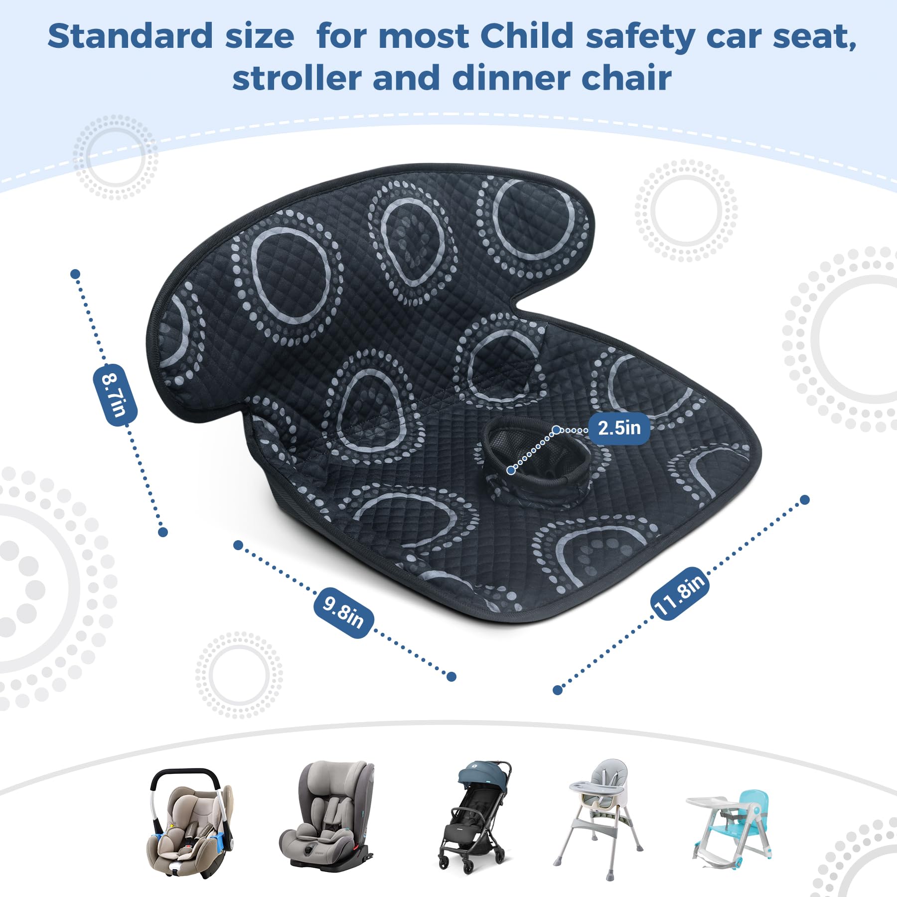 COOLBEBE breathable organic cotton layer adds skin-friendly softness.