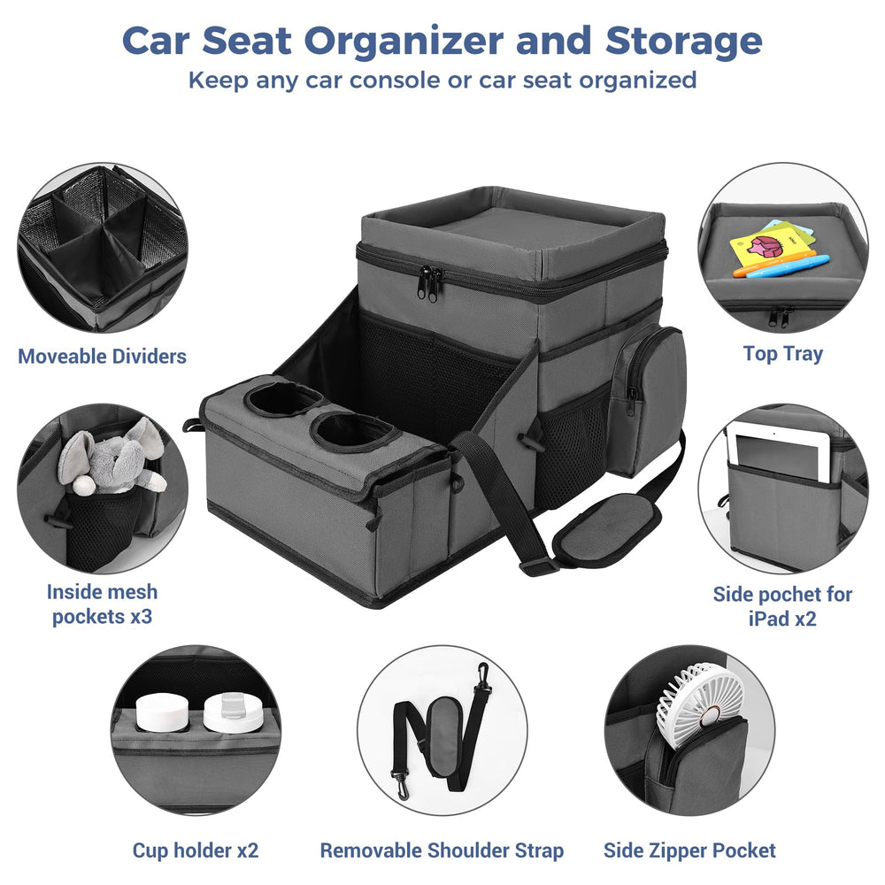 COOLBEBE car seat organizer with cup holders ready for drinks on the road