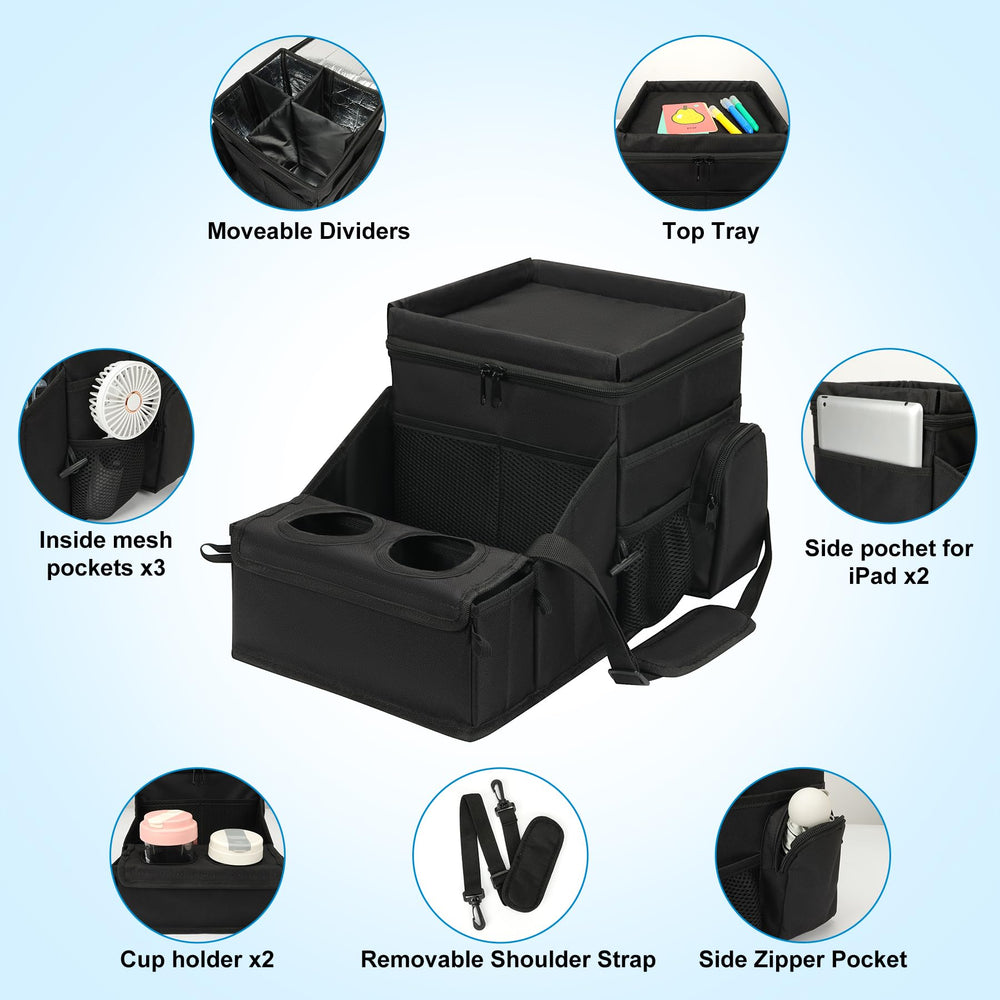 COOLBEBE Car Seat Organizer foldable-design for compact when not needed