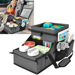 COOLBEBE car seat organizer front view shows spacious storage for snacks and devices