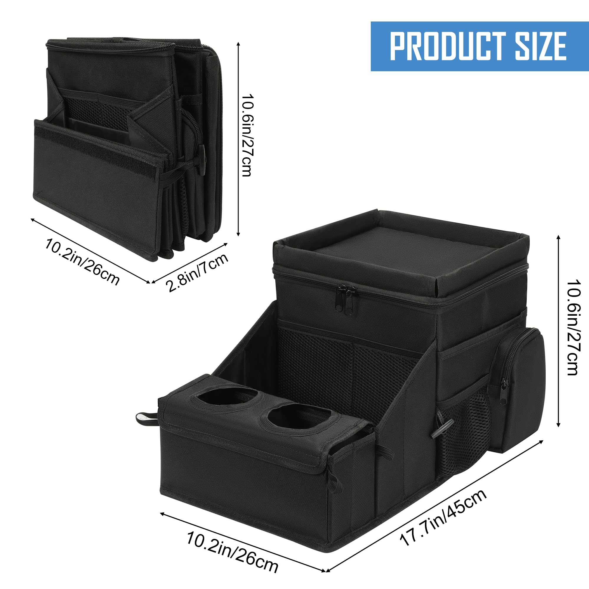 COOLBEBE Car Seat Organizer side-pockets organized snacks and toys within reach