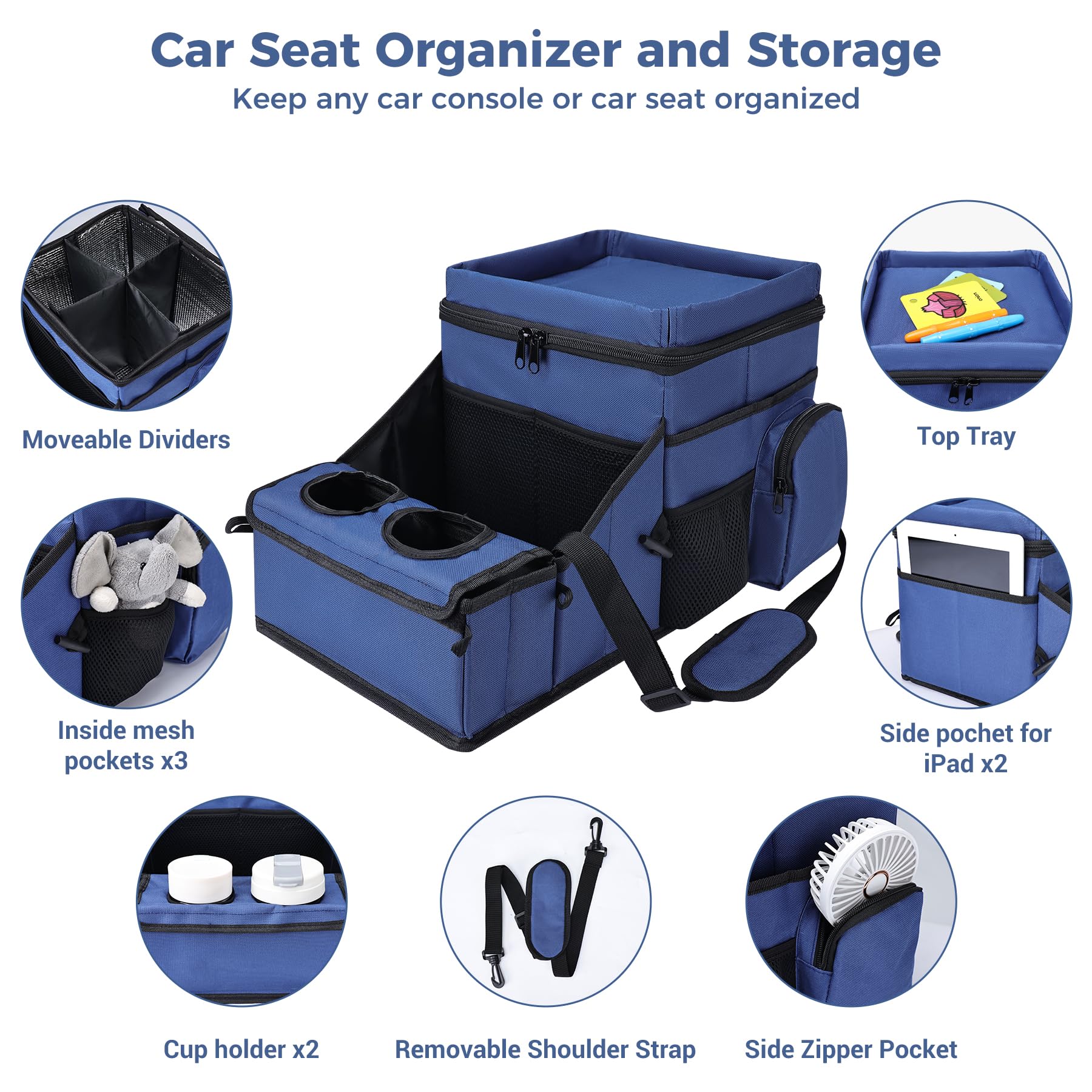 COOLBEBE side pockets provide quick access to toys and travel essentials.