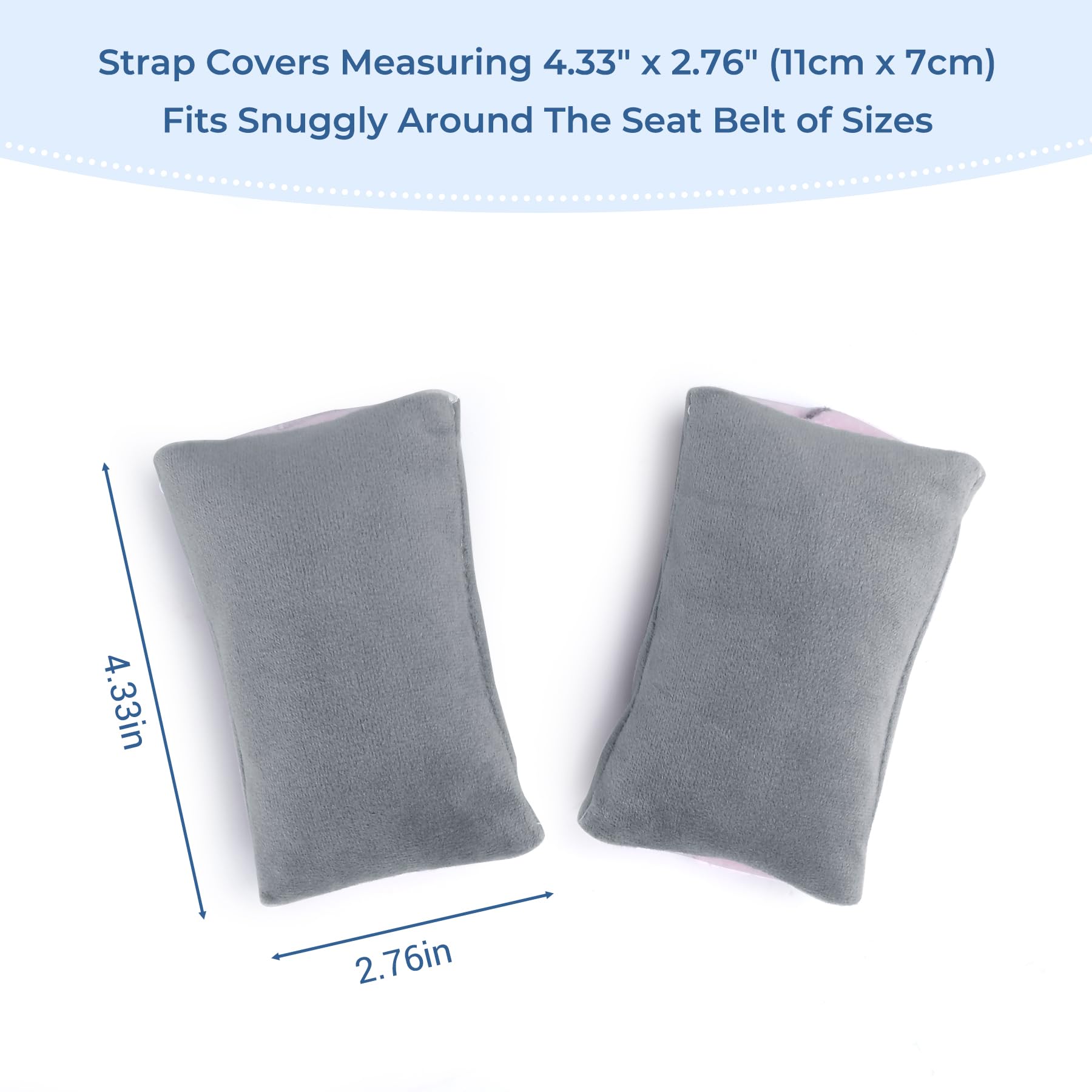 COOLBEBE reversible grey-pink fabric pad offers two color options