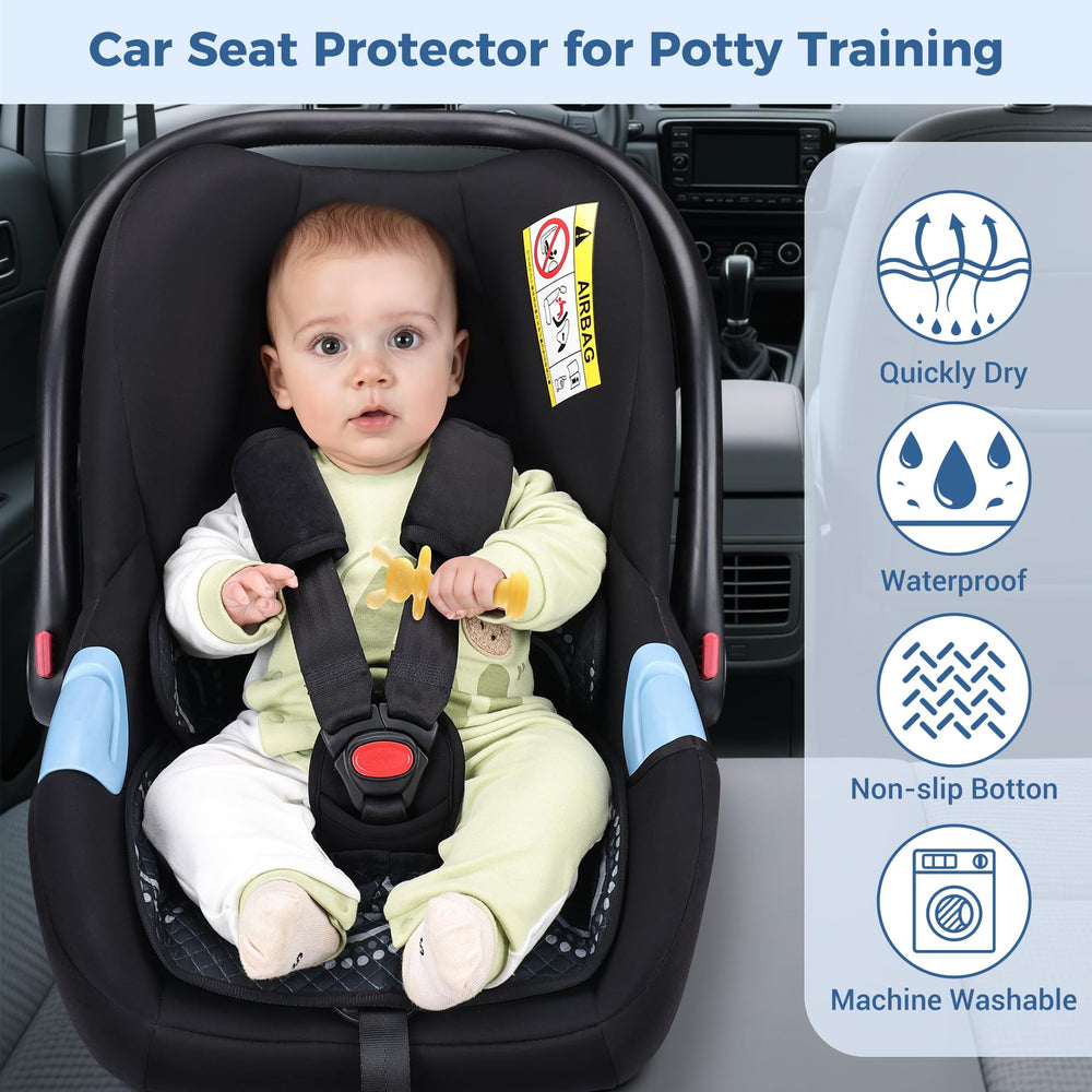 COOLBEBE deep edge protector helps contain spills on car seats.