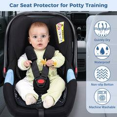 COOLBEBE deep edge protector helps contain spills on car seats.