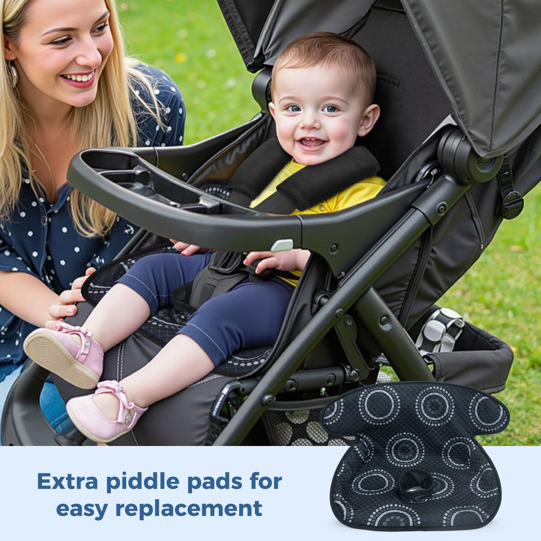 COOLBEBE easy-care pads are machine washable for quick cleanup.