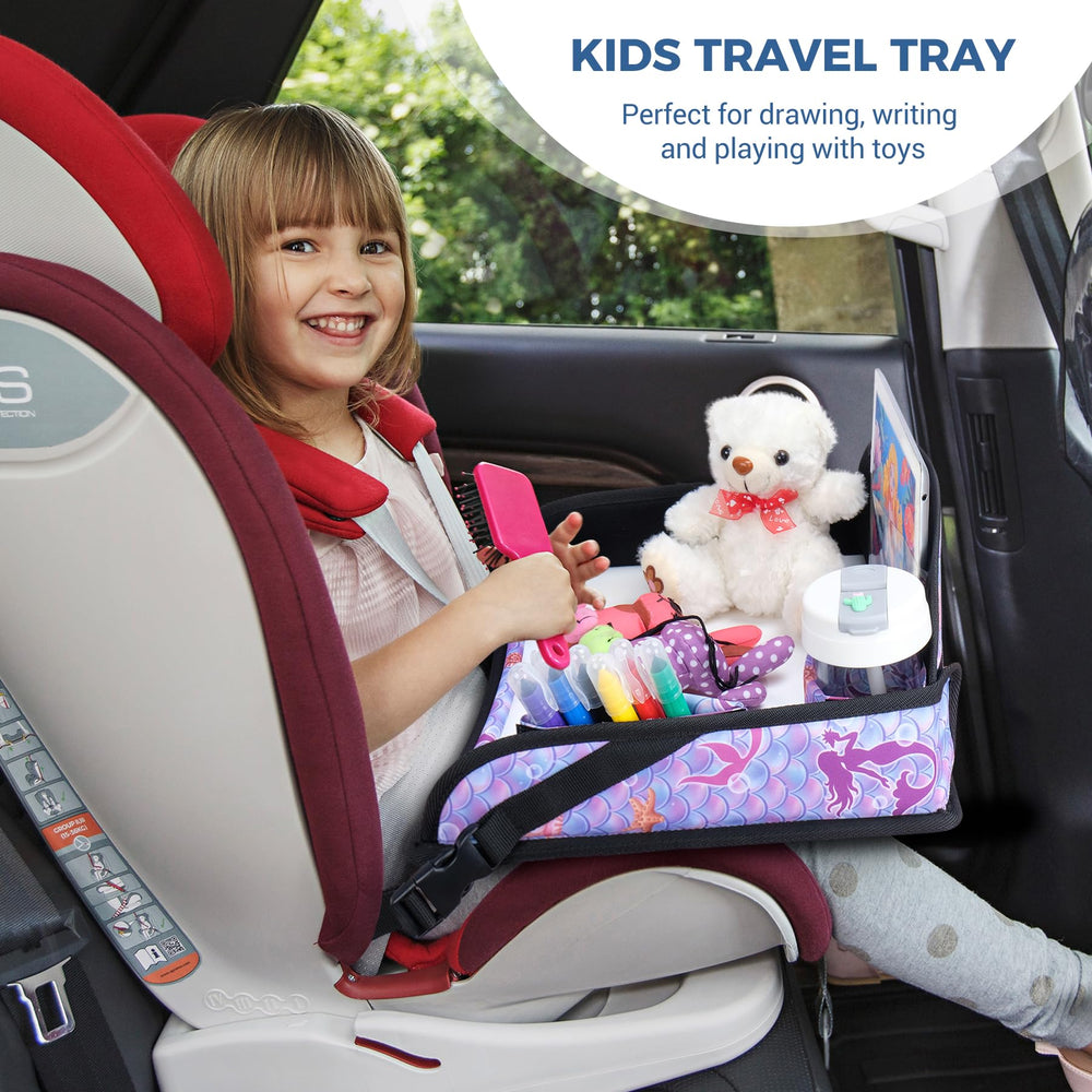 COOLBEBE Mermaid Travel Tray with two cup holders for drinks on the go